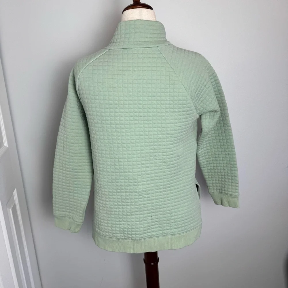 Women's Green Quilted Sweater - Picture 2 of 6